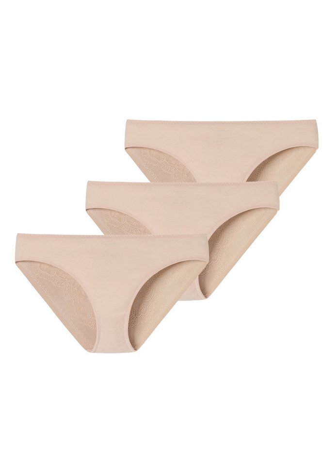 Schiesser Rioslip 3er Pack Invisible Lace (Spar-Set, 3-St) Slip - Leicht transparent - Rückteil aus weicher Spitze von Schiesser