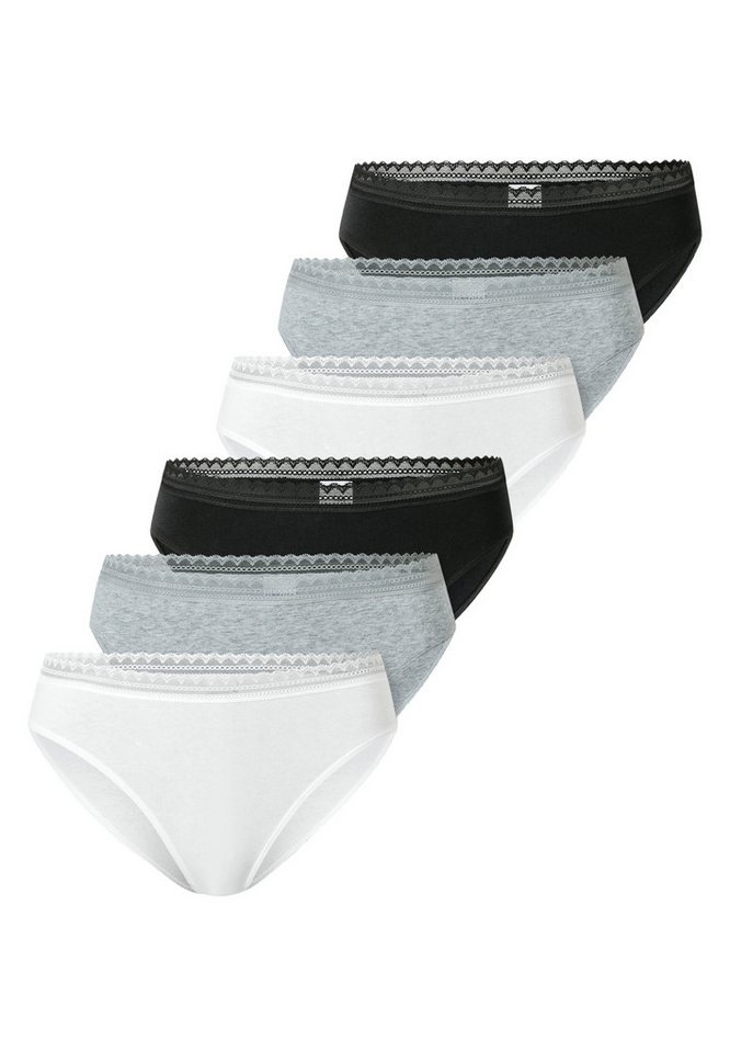Schiesser Rioslip 6er Pack 95/5 Modern Cotton (Spar-Set, 6-St) Rio Slip - Baumwolle - Atmungsaktiv - Edle Slips mit Spitzenband von Schiesser