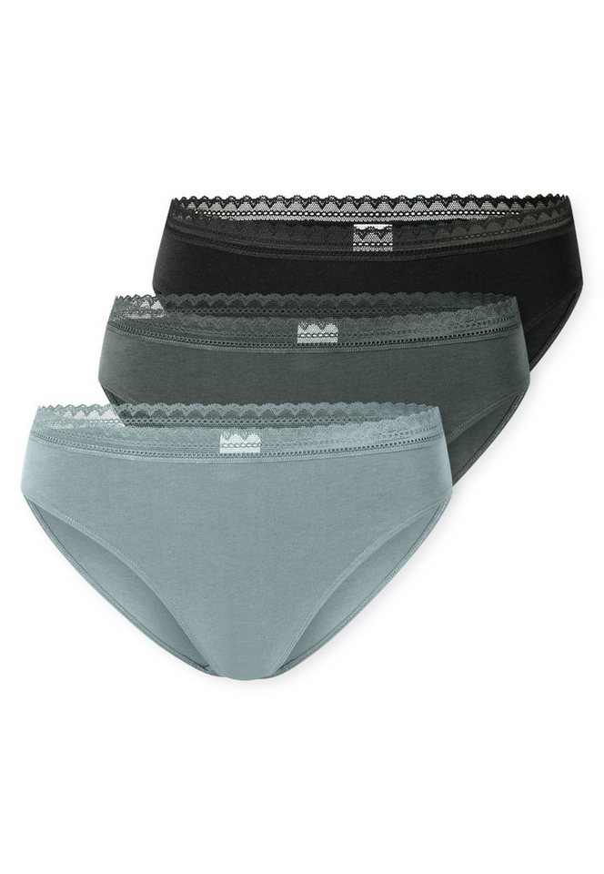 Schiesser Rioslip Modern Multipacks (3er Pack) Spitzenbänder, Baumwollmischung, Single Jersey von Schiesser