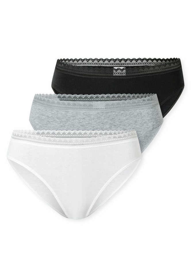 Schiesser Rioslip Modern Multipacks (3er Pack) Spitzenbänder, Baumwollmischung, Single Jersey von Schiesser