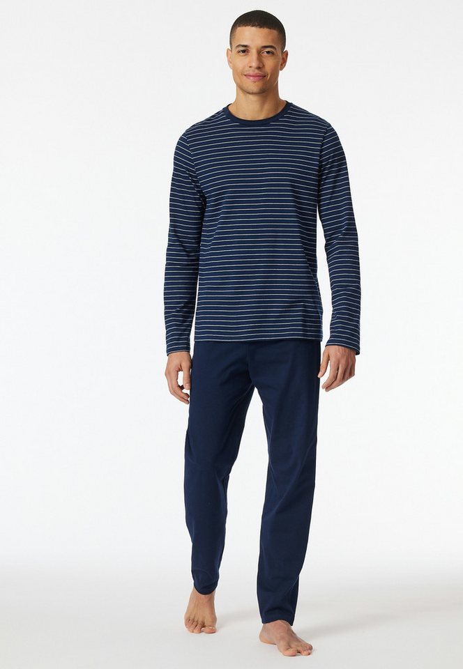 Schiesser Schlafanzug Casual Essentials (2 tlg) mit Streifen von Schiesser