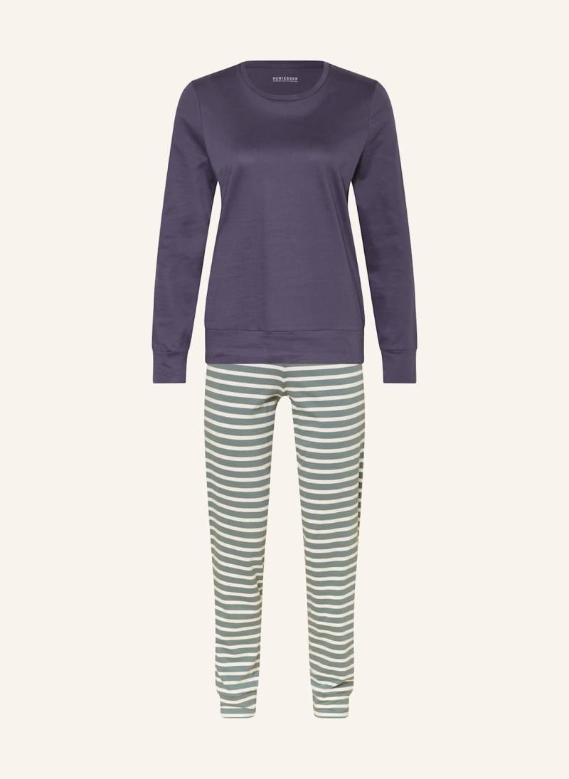 Schiesser Schlafanzug Casual Essentials lila von Schiesser