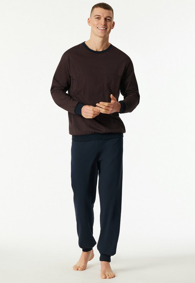 Schiesser Schlafanzug Comfort Essentials (2 tlg) mit angenehmen Bündchen von Schiesser