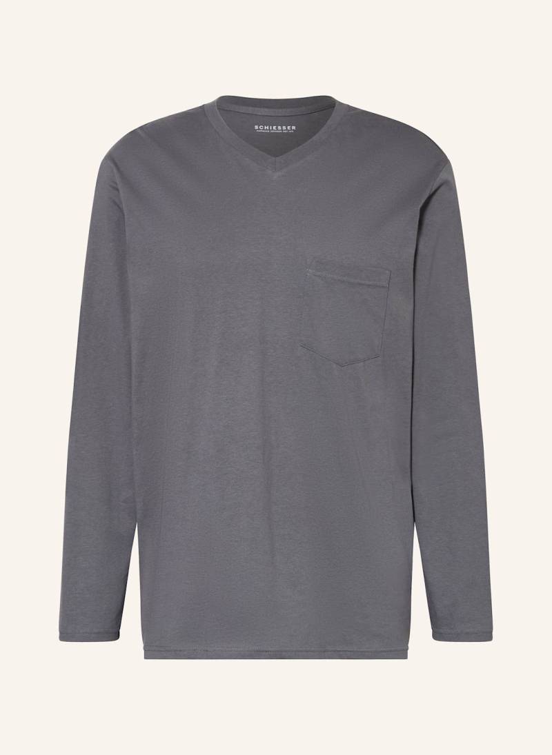 Schiesser Schlafanzug Comfort Essentials grau von Schiesser