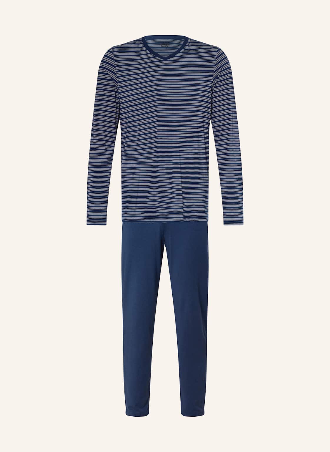 Schiesser Schlafanzug Long Life Soft blau von Schiesser