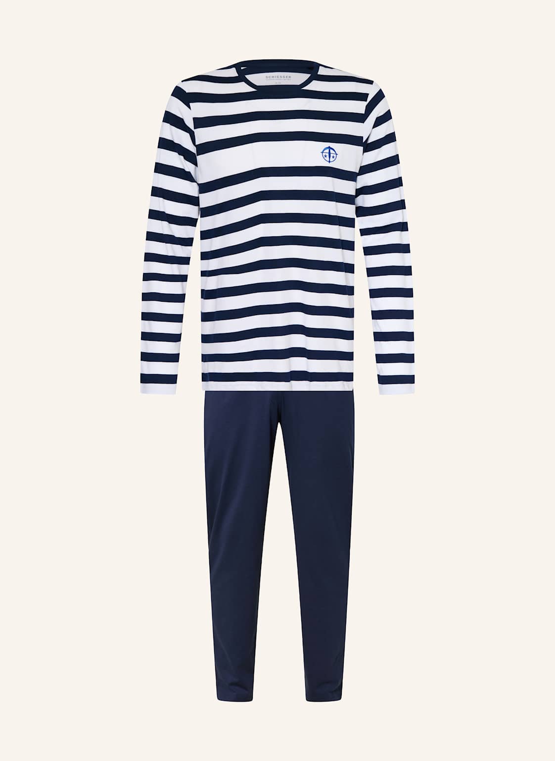 Schiesser Schlafanzug Schiesser 150 Years blau von Schiesser