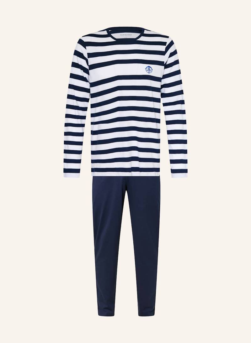 Schiesser Schlafanzug Schiesser 150 Years blau von Schiesser