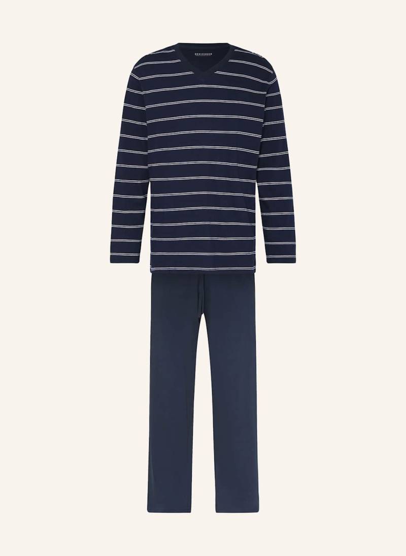Schiesser Schlafanzug Selected! Premium Inspiration blau von Schiesser