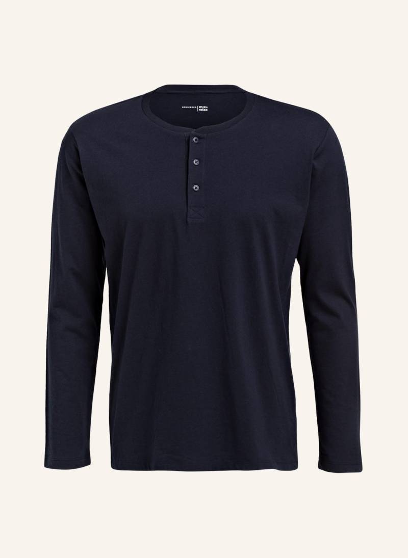Schiesser Schlafshirt Mix+Relax blau von Schiesser