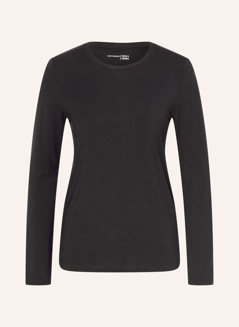 Schiesser Schlafshirt Mix+Relax schwarz von Schiesser