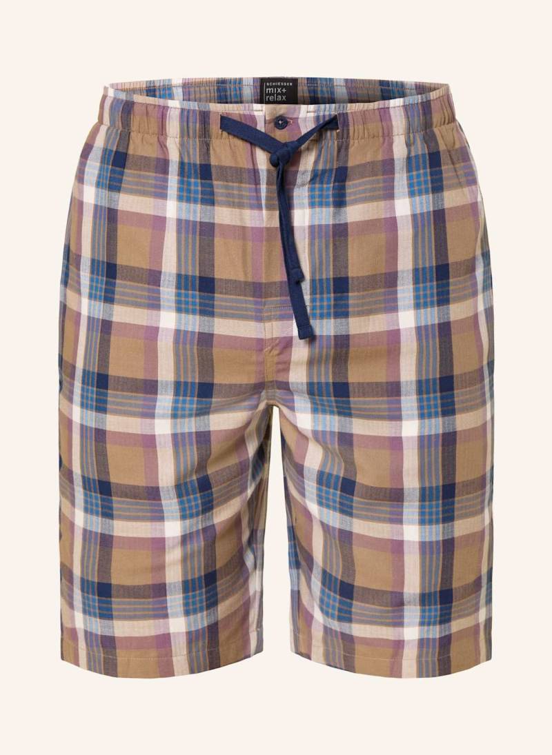 Schiesser Schlafshorts Mix+Relax braun von Schiesser