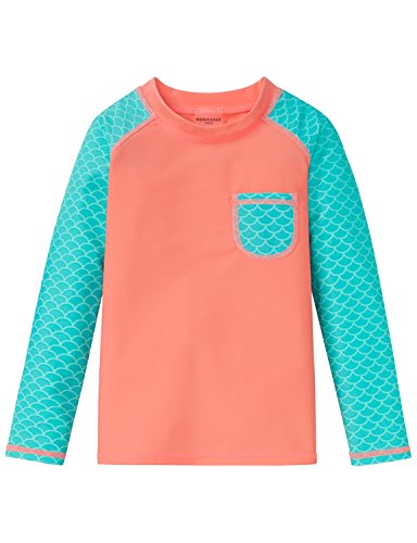 Schiesser Seepferdchen Selina Bade-Shirt,Strandkleid UV-Schutz Mädchen,Gelb (Apricot 603), 128 von Schiesser
