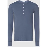 Schiesser Serafino-Shirt aus Baumwolle Modell 'Karl-Heinz' in Blau, Größe L von Schiesser