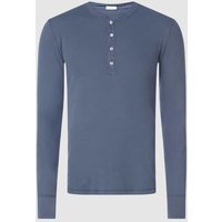 Schiesser Serafino-Shirt aus Baumwolle Modell 'Karl-Heinz' in Blau, Größe M von Schiesser