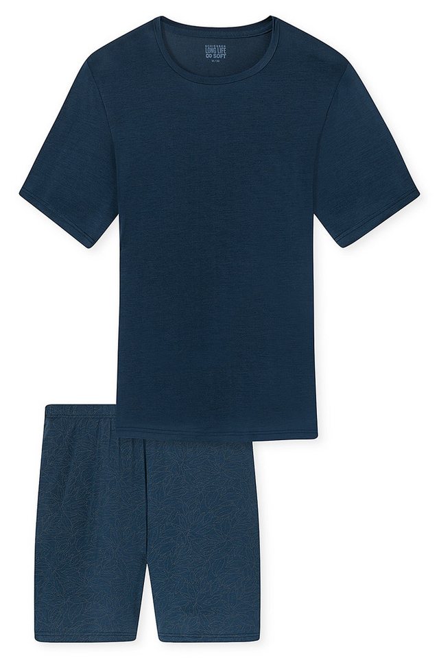 Schiesser Shorty Long Life Soft Herren (Set, 2 tlg) kurzes Pyjama-Set Zweiteiler Micromodal elastisch von Schiesser
