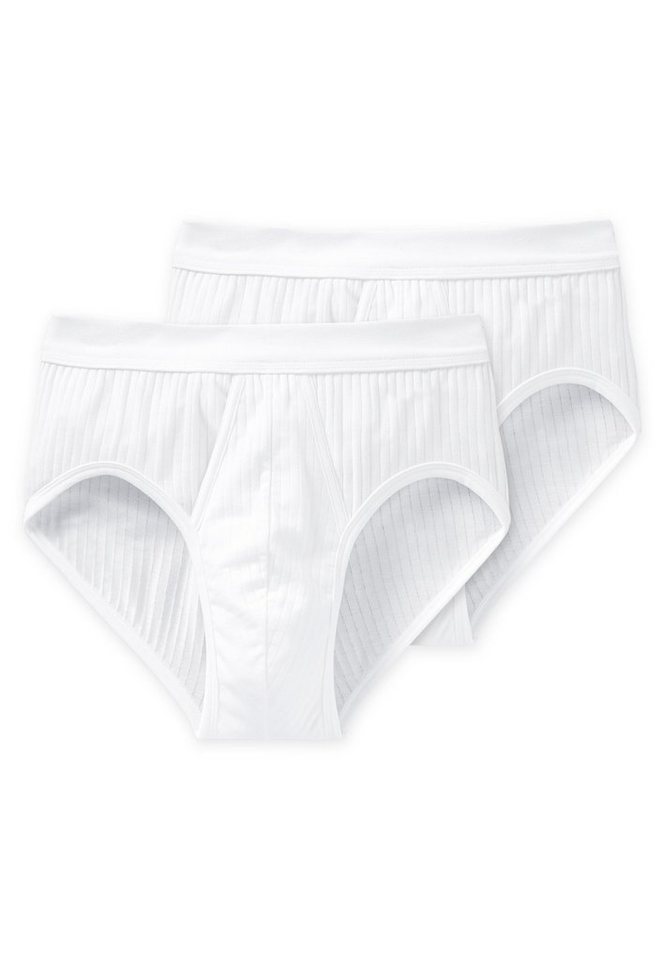 Schiesser Slip "Authentic" (2er-Pack) mit Eingriff von Schiesser
