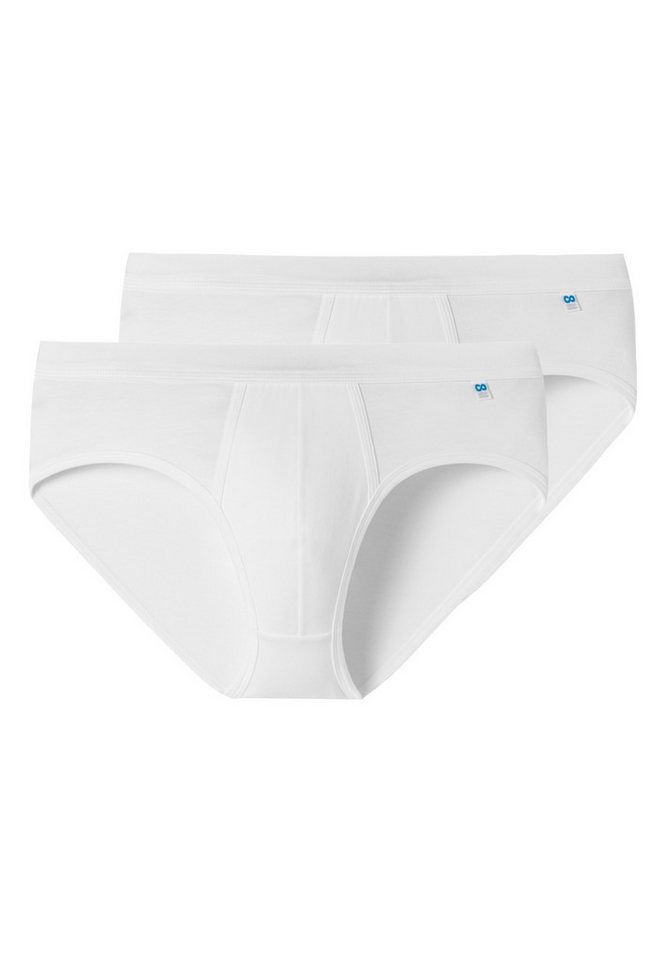 Schiesser Slip 2er Pack Long Life Cotton (Spar-Set, 2-St) Slip / Unterhose - Baumwolle - mit Eingriff - Perfekte Passform von Schiesser