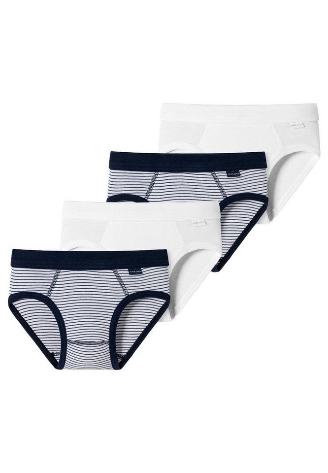 Schiesser Slip 4er Pack Kids Boys Feinripp Organic Cotton (Spar-Set, 4-St) Slip / Unterhose - Baumwolle - Ohne Eingriff - Extra-bequeme Passform von Schiesser