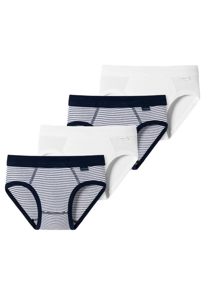 Schiesser Slip 4er Pack Kids Boys Feinripp Organic Cotton (Spar-Set, 4-St) Slip / Unterhose - Baumwolle - ohne Eingriff - Extra-bequeme Passform von Schiesser
