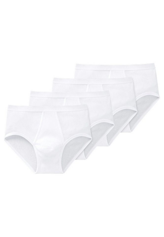 Schiesser Slip 4er Pack Original Classics Doppelripp (Spar-Set, 4-St) Slip / Unterhose - Baumwolle - Mit Eingriff - Strapazierfähig von Schiesser