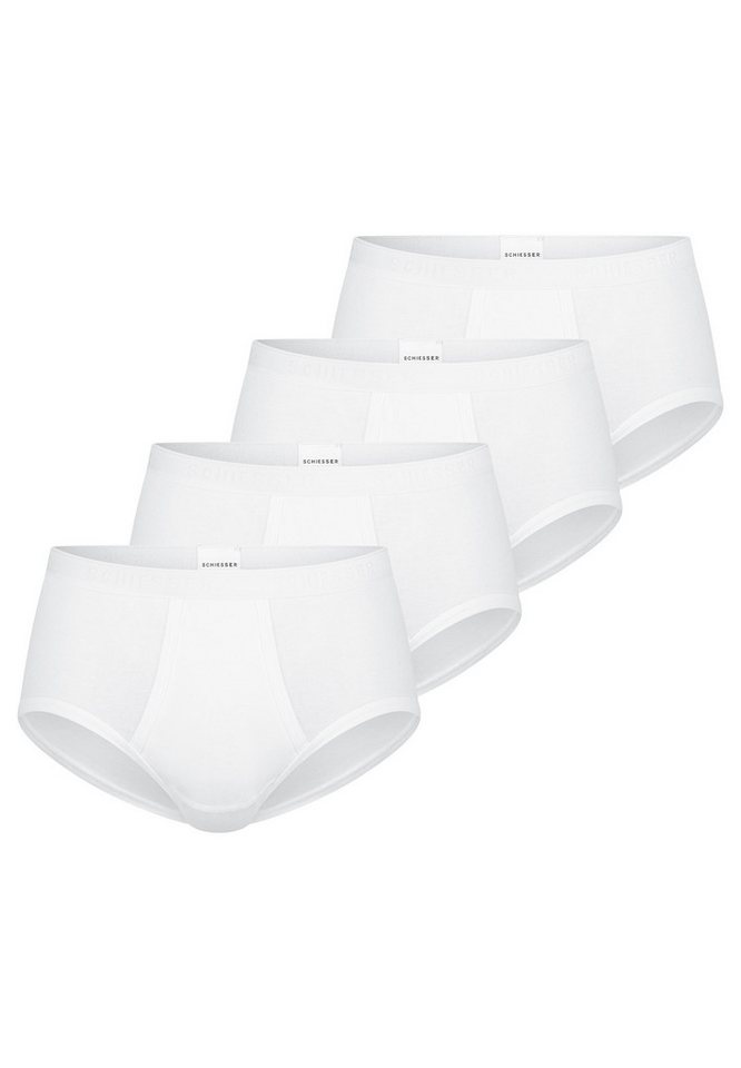 Schiesser Slip 4er Pack Original Classics Feinripp (Spar-Set, 4-St) Slip / Unterhose - Baumwolle - mit Eingriff - Strapazierfähig von Schiesser