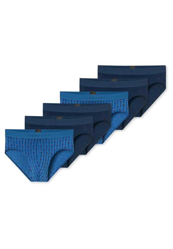 Schiesser Slip 6er Pack 95/5 Cotton (Spar-Set, 6-St) Rio Slip / Unterhose - Baumwolle - ohne Eingriff - Atmungsaktiv von Schiesser