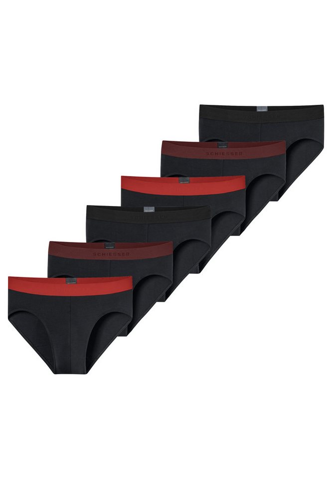 Schiesser Slip 6er Pack 95/5 Cotton (Spar-Set, 6-St) Rio Slip / Unterhose - Baumwolle - ohne Eingriff - Atmungsaktiv von Schiesser