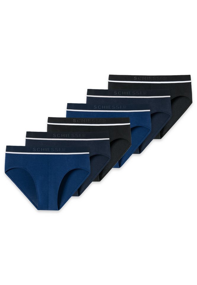 Schiesser Slip 6er Pack 95/5 Organic Cotton (Spar-Set, 6-St) Rio Slip / Unterhose - Baumwolle - ohne Eingriff von Schiesser