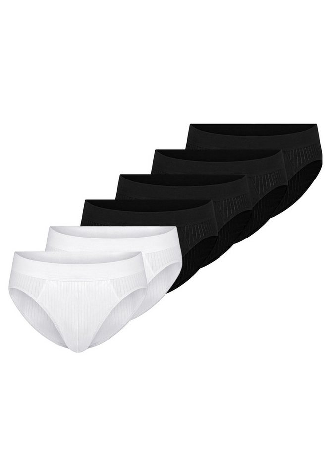 Schiesser Slip 6er Pack Cotton Essentials Authentic (Spar-Set, 6-St) Rio Slip / Unterhose - Baumwolle - ohne Eingriff - Atmungsaktiv von Schiesser