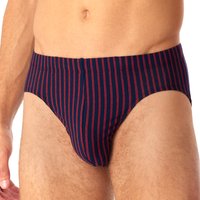 Schiesser Herren Slip-Baumwoll-Stretch blau,rot Baumwolle & Mix Gestreift von Schiesser
