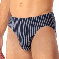 Schiesser Herren Slip-Baumwoll-Stretch blau Baumwolle & Mix Gestreift von Schiesser