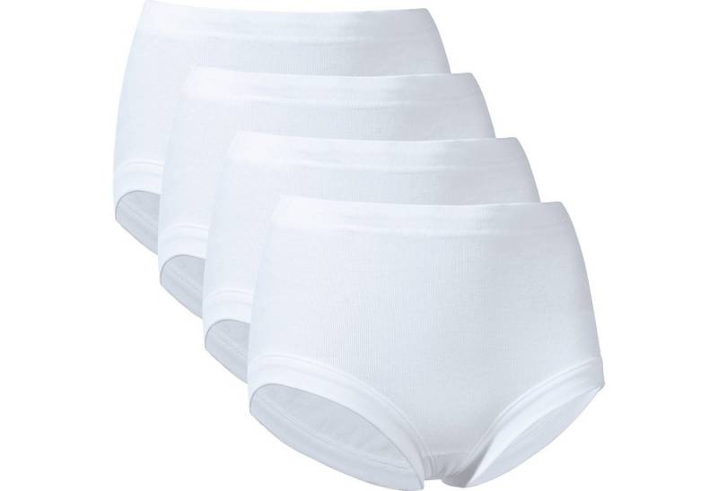 Schiesser Slip Damen-Taillenslip 4er-Pack kochfest Feinripp Uni von Schiesser