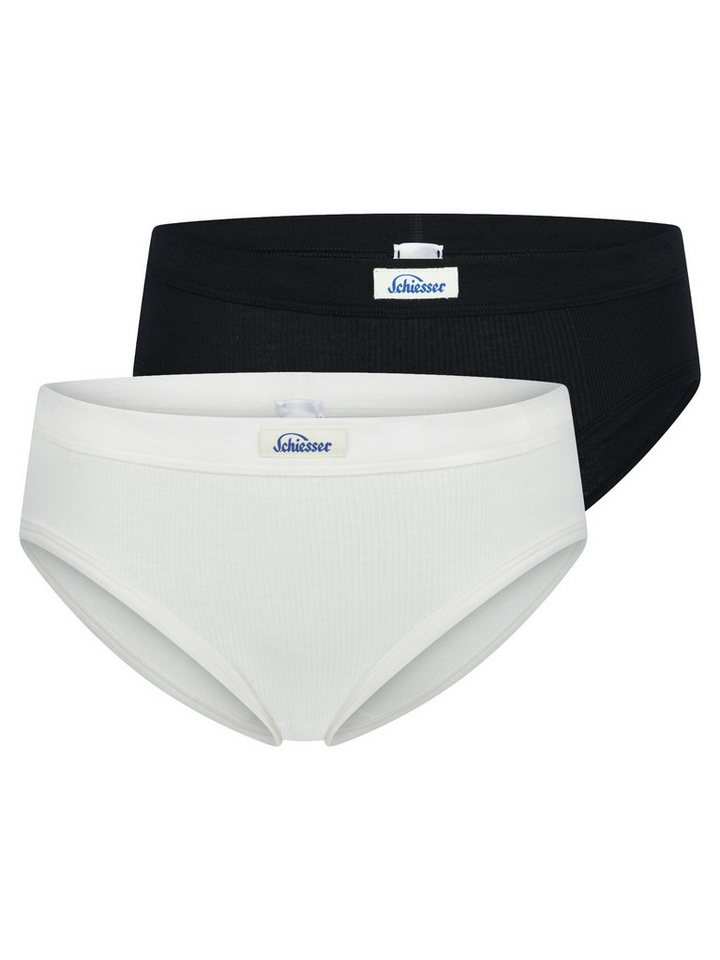 Schiesser Slip Feinripp - Revival Paula (2-St) Panty unter-hose unter-wäsche von Schiesser