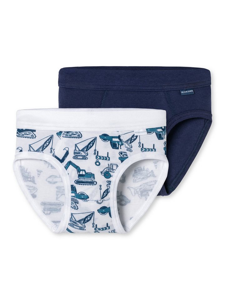Schiesser Slip Fine Rib (2-St) unterhose unterwäsche basic von Schiesser