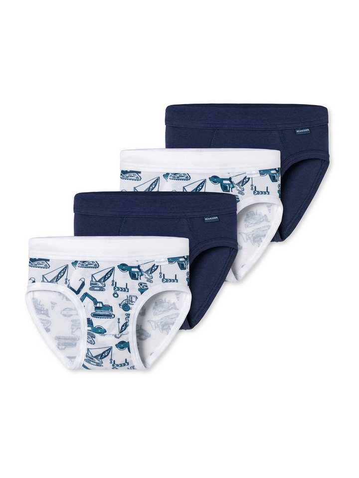 Schiesser Slip Fine Rib (4-St) unterhose unterwäsche basic von Schiesser
