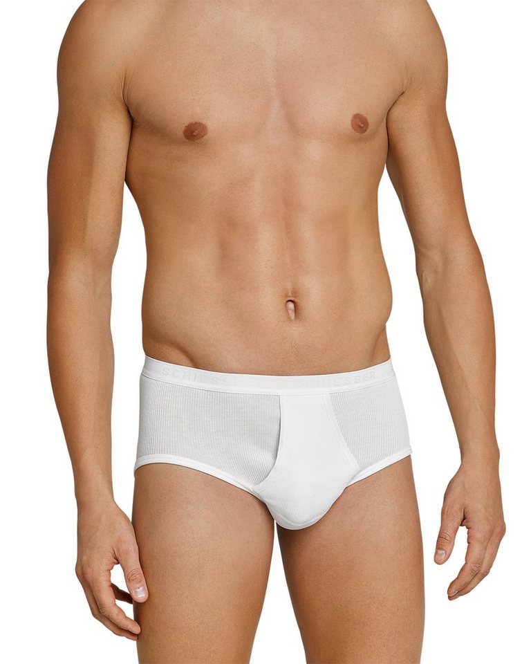 Schiesser Slip Original Classics Doppelripp (Vorteilspack Spar-Pack, 2-St., 2er-Pack, 4er-Pack) Herren Sportslip mit Eingriff aus reiner Baumwolle von Schiesser