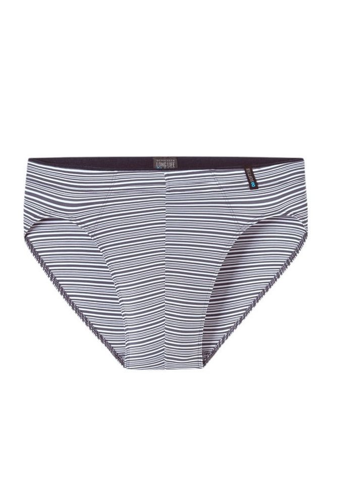 Schiesser Slip Unterwäsche Long Life Soft Supermini Modal Streifen graphitgrau Herren von Schiesser