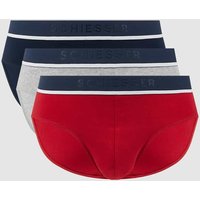 Schiesser Slip mit Label-Details Modell 'Rio' im 3er-Pack in Rot, Größe XXL von Schiesser