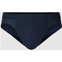 Schiesser Slip mit Streifenmuster Modell 'Supermini' in Dunkelblau, Größe L von Schiesser
