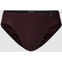 Schiesser Slip mit Streifenmuster Modell 'Supermini' in Dunkelrot, Größe XXL von Schiesser
