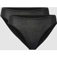 Schiesser Slip mit Streifenmuster im 2er-Pack in Black, Größe 46 von Schiesser