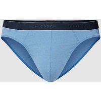 Schiesser Slip mit Streifenmuster in Bleu, Größe M von Schiesser