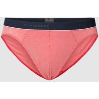 Schiesser Slip mit Streifenmuster in Rot, Größe M von Schiesser