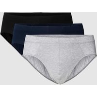 Schiesser Slip mit elastischem Bund Modell 'Supermini' im 3er-Pack in Mittelgrau Melange, Größe XL von Schiesser