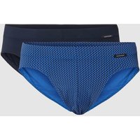 Schiesser Slip mit elastischem Bund im 2er-Pack in Blau, Größe M von Schiesser