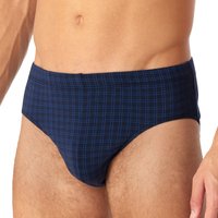 Schiesser Herren Slip blau Baumwolle Gemustert von Schiesser