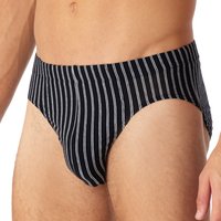 Schiesser Herren Slip schwarz Baumwolle & Mix Gestreift von Schiesser