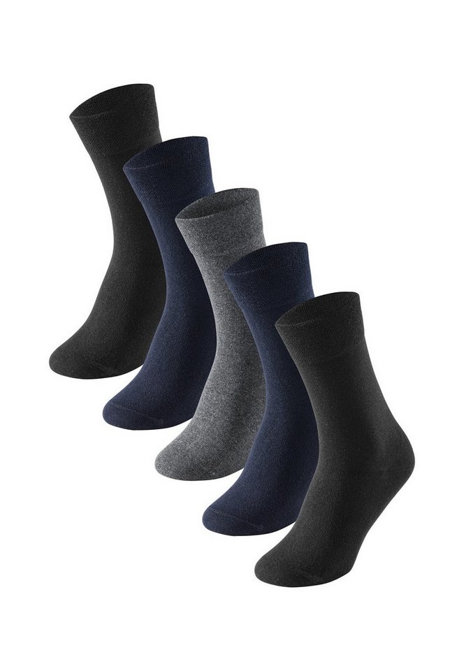Schiesser Socken Tagessocke Crew Bluebird Stay Fresh mehrfarbig schwarz/grau/nachtblau von Schiesser