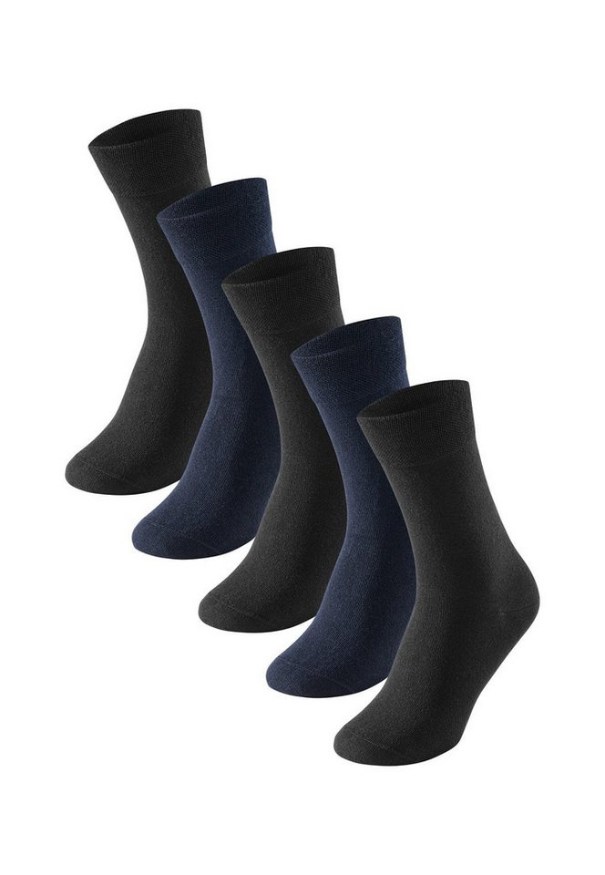 Schiesser Socken Tagessocke Crew Bluebird Stay Fresh nachtblau/schwarz - 5 Paar von Schiesser