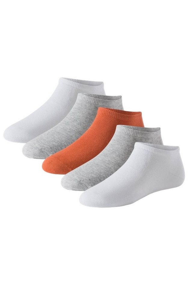 Schiesser Socken Tagessocke Sneaker Stay Fresh weiss/grau/rot Herren - 5 Paar von Schiesser